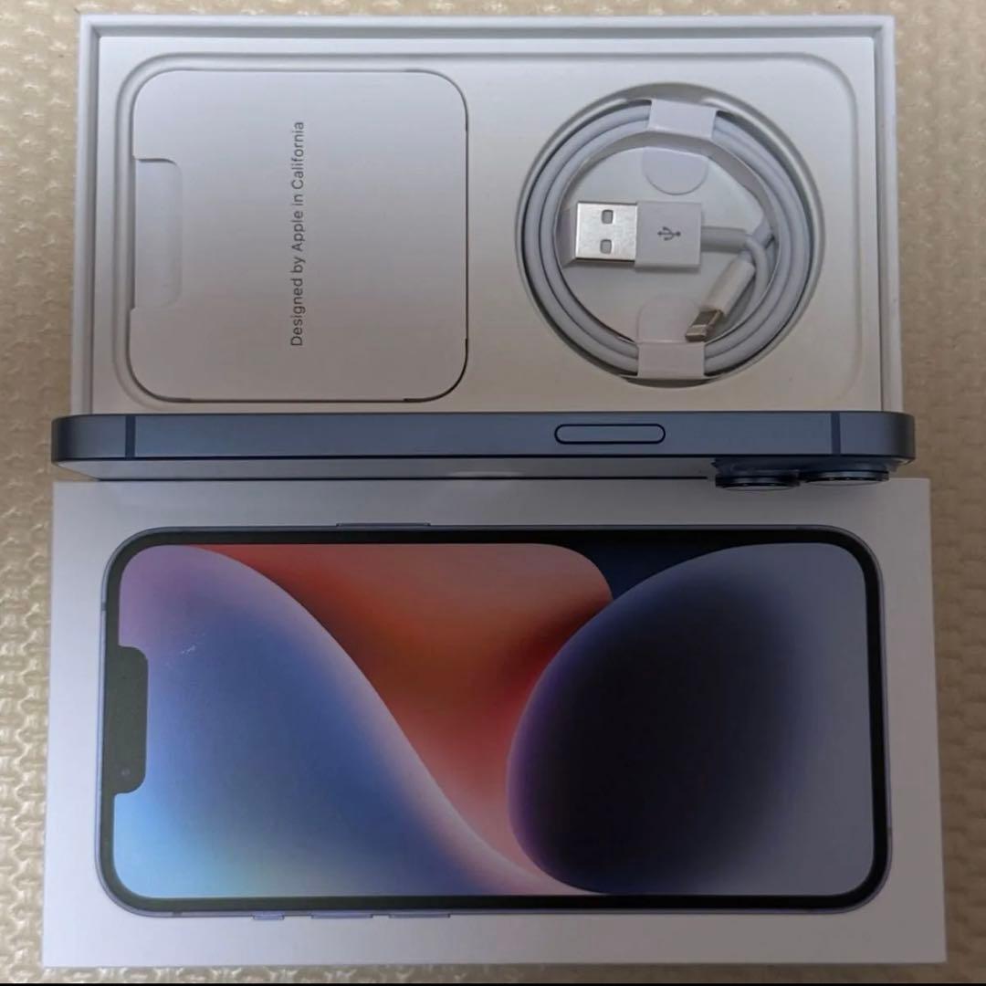新品に近いバッテリー100% iPhone14 128GB SIMフリー 本体