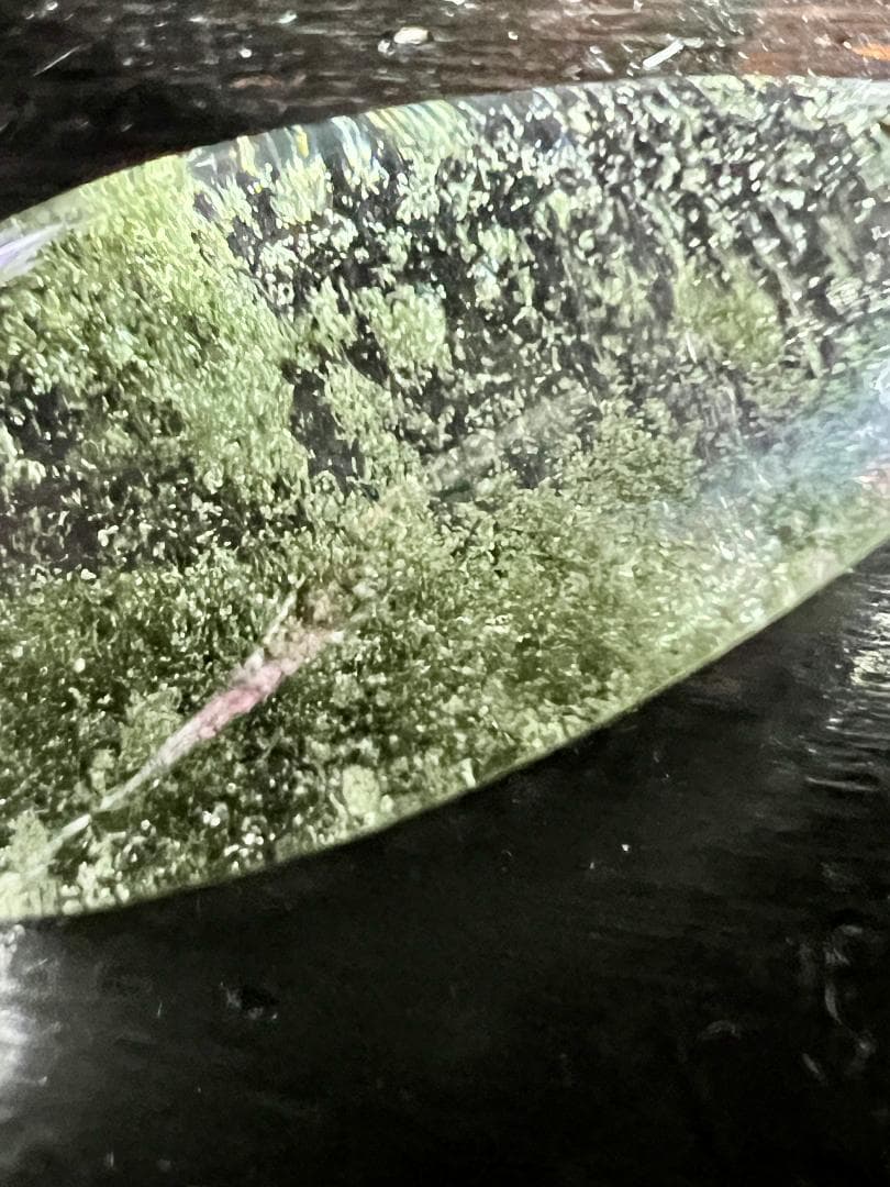 グリーンモスクオーツの涙型ペンダント（石のみ）