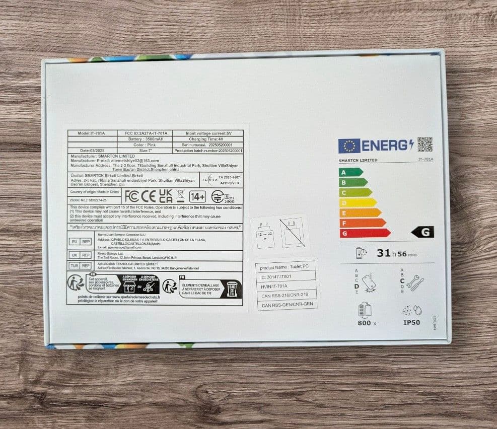 【まめ】7インチ Android14　タブレット 32GB ピンク