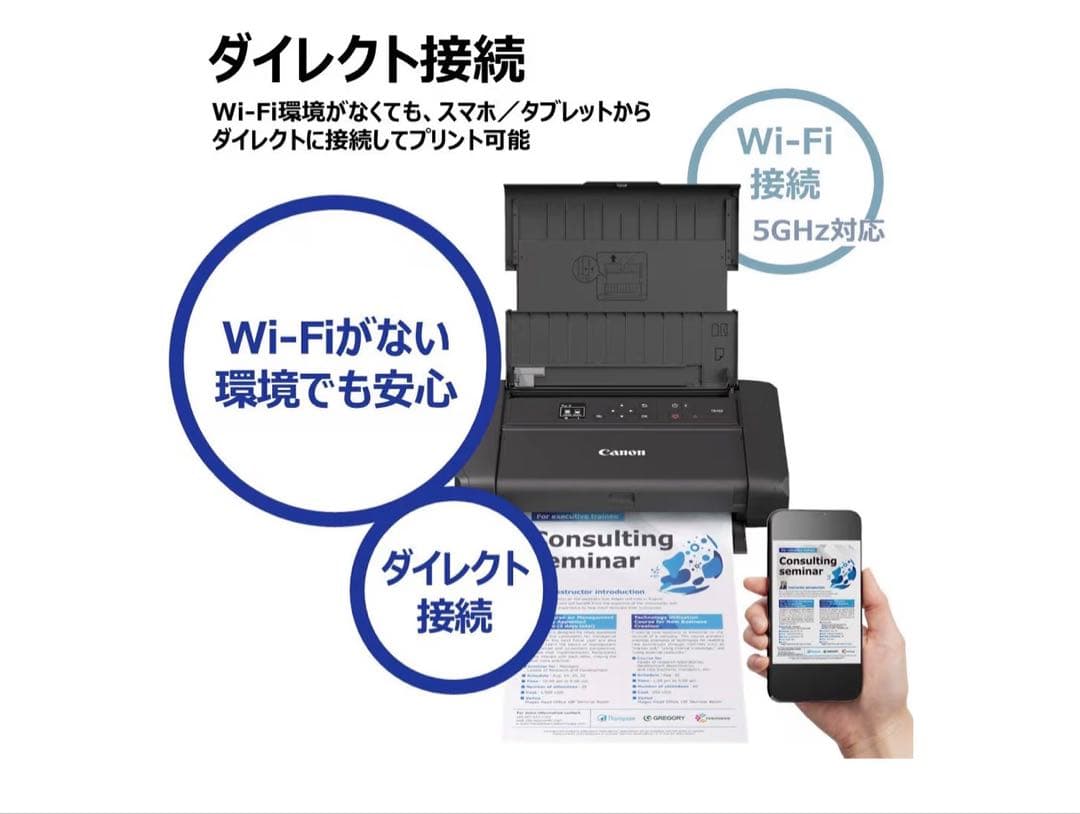 Canon カラー A4モバイルプリンター TR153 無線LAN 5色