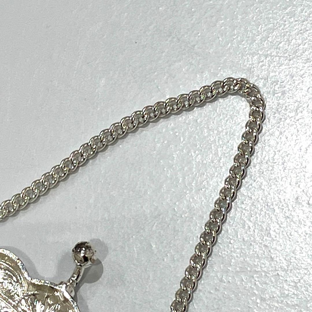 がま口 レース ネット ガマ口 ケース シルバーカラー アンティーク