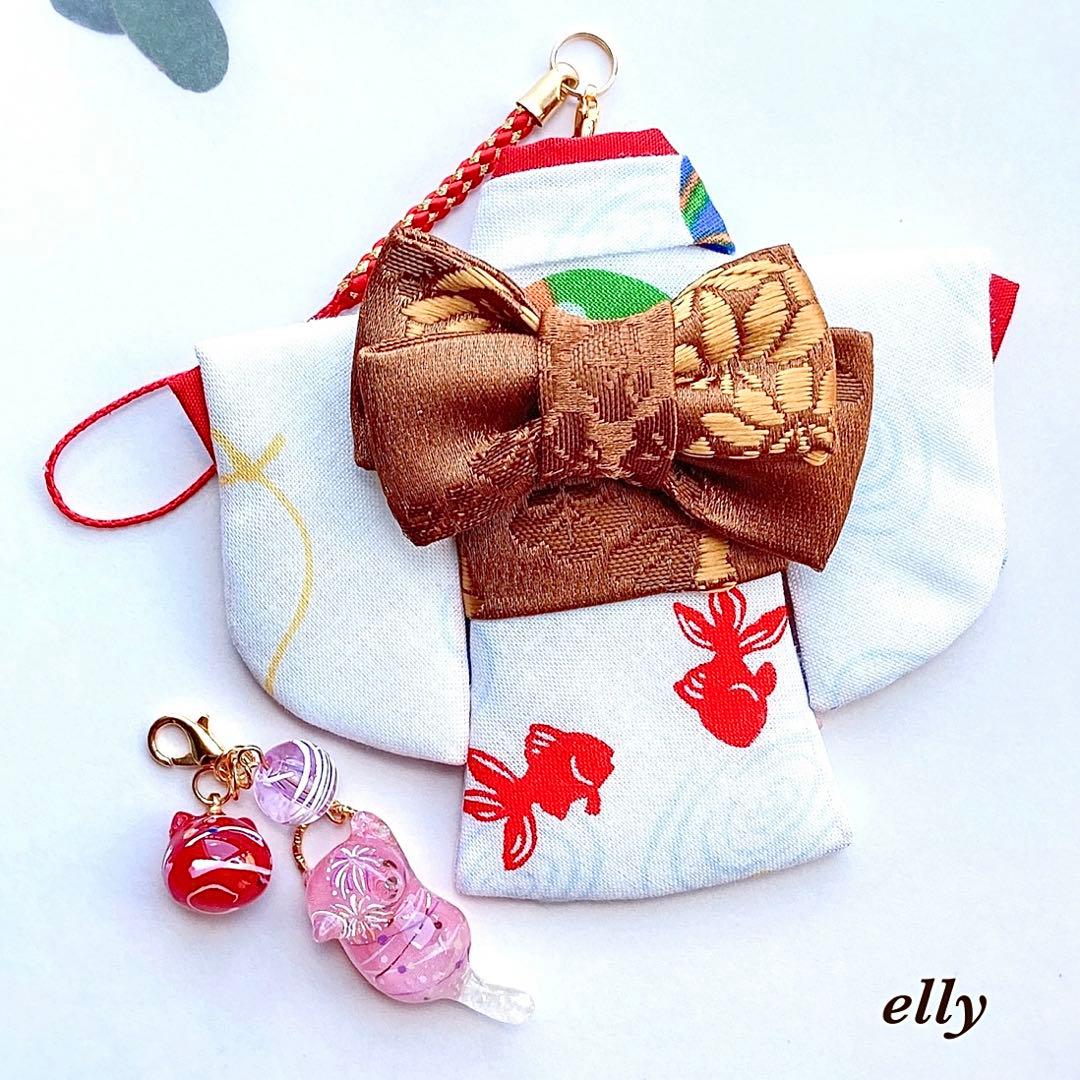 【かなママ様】1387.琉球ガラス　プルメリア　とびつき猫　レジン