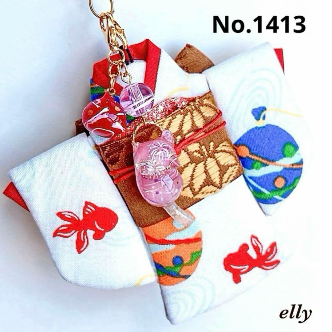 【かなママ様】1387.琉球ガラス　プルメリア　とびつき猫　レジン