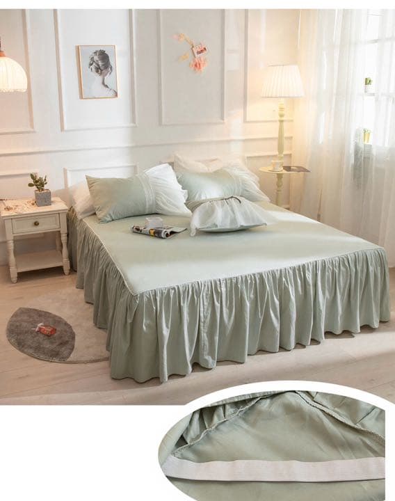 高級姫系　ベッド4点セット　高級綿　寝具4点セット　プリンセス　フリル