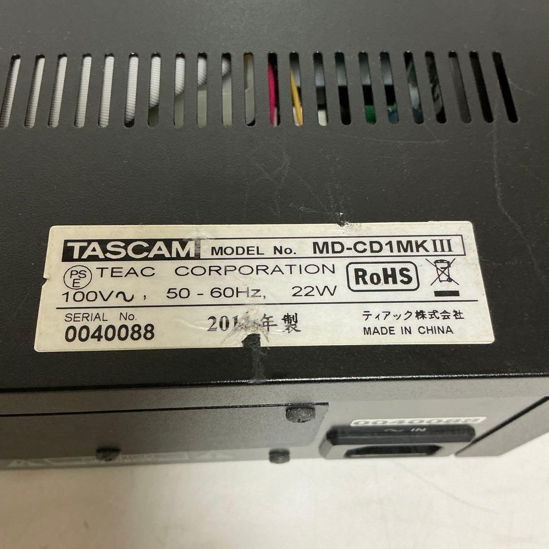 【動作確認済】TASCAM MD-CD1MKIII 業務用CDプレーヤー/MD