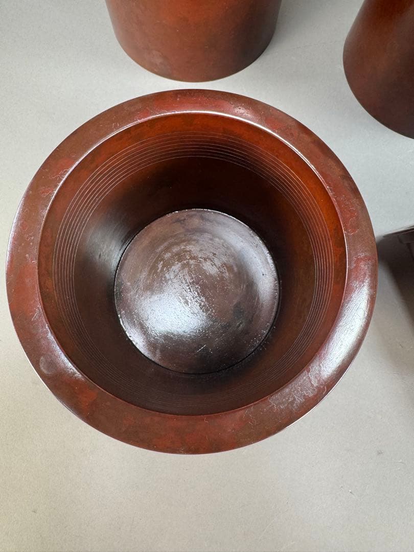 いけばな　唐銅　鋳銅　三寄寸胴花器　古流　池坊　未生流　龍生派　銅花瓶　華道具