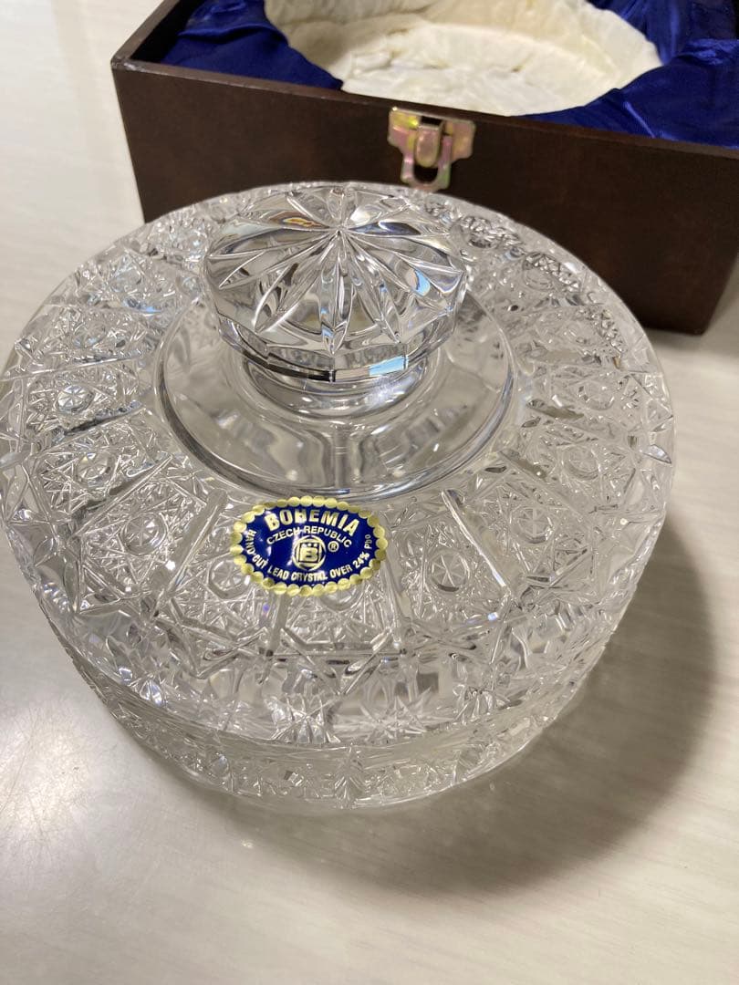 BOHEMIA クリスタルガラス 菓子入れ
