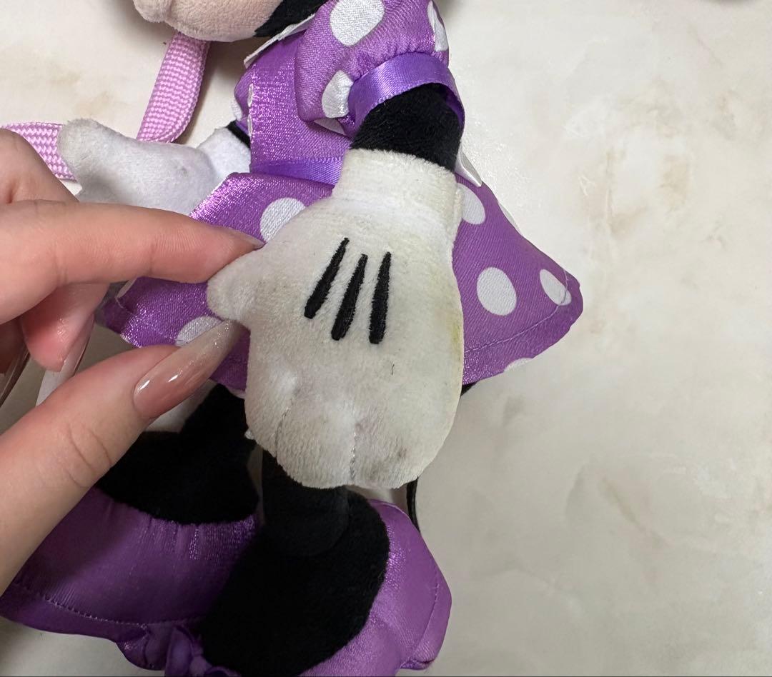 ミニー リボンヘアゴム ぬいぐるみチャーム チェシャ猫しっぽショルダーポシェット