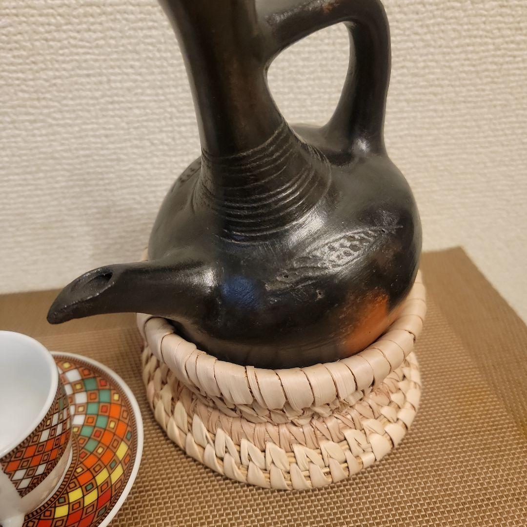 エチオピア　コーヒー　コーヒーポット　ジャバナ　コーヒカップセット