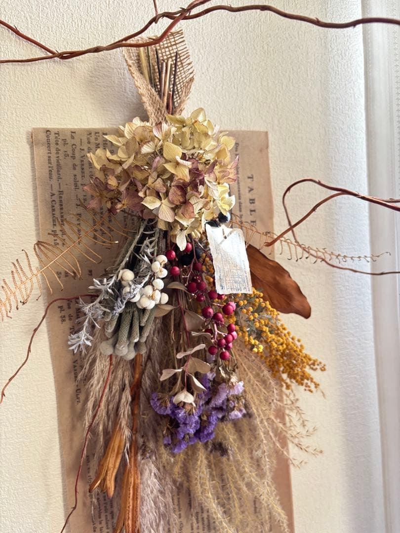 ◆和モダン　しめ縄　リース　スワッグ　ガーランド　ドライフラワー　インテリア②