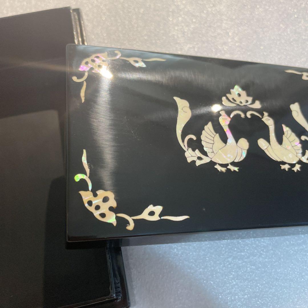 【極美品】奈良漆器 御調宝箱 天平文様 木製 漆 貝象嵌 正倉院文様