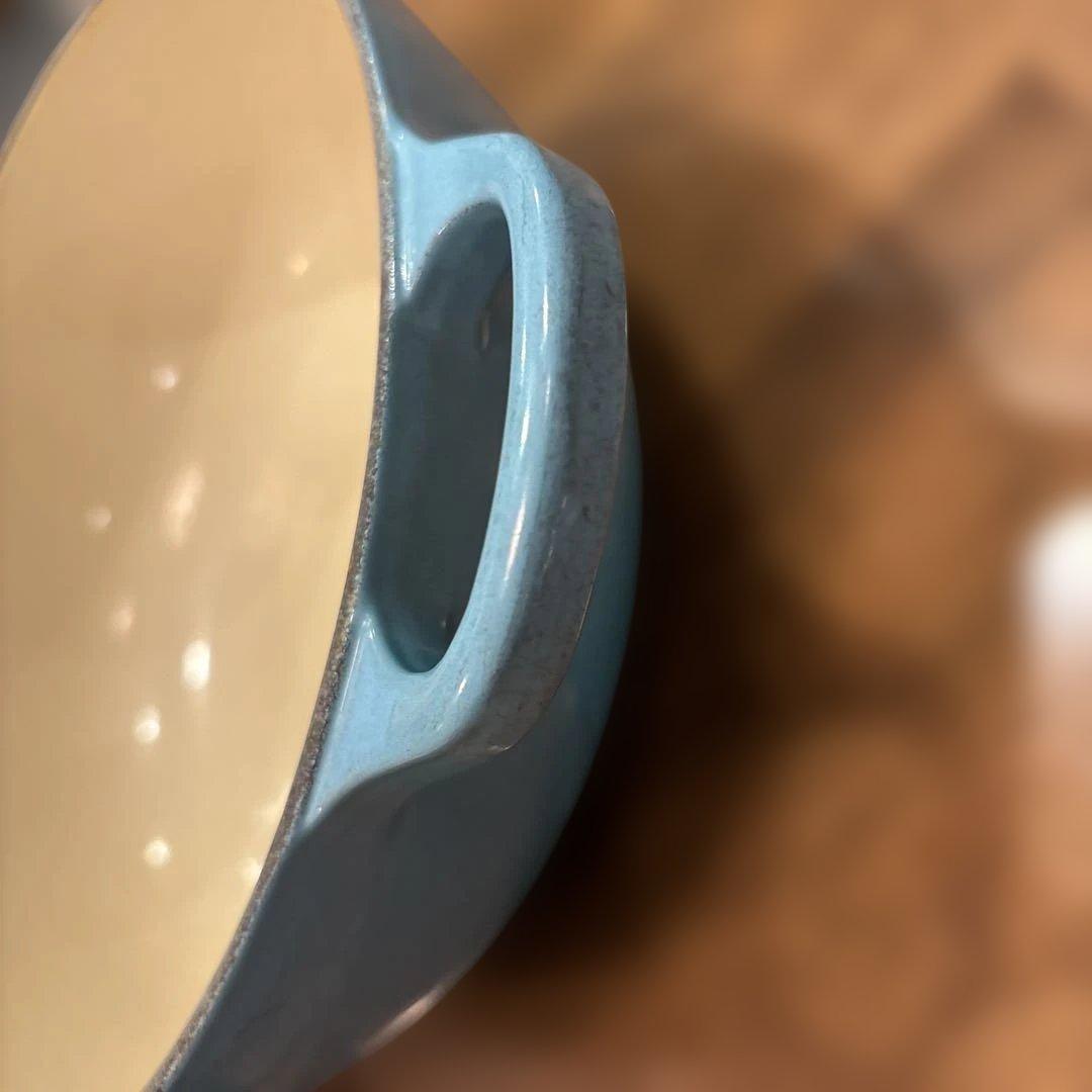 ル・クルーゼ マルミット22 両手鍋(ブルー)