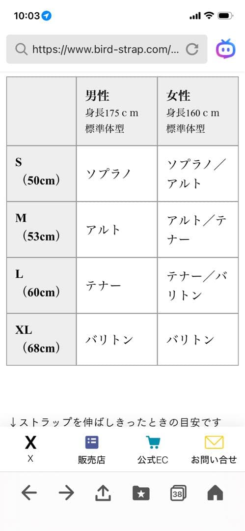 【最終値下】ウォッシャブル　サックス　バードストラップ　Mサイズ　カラーオーダー