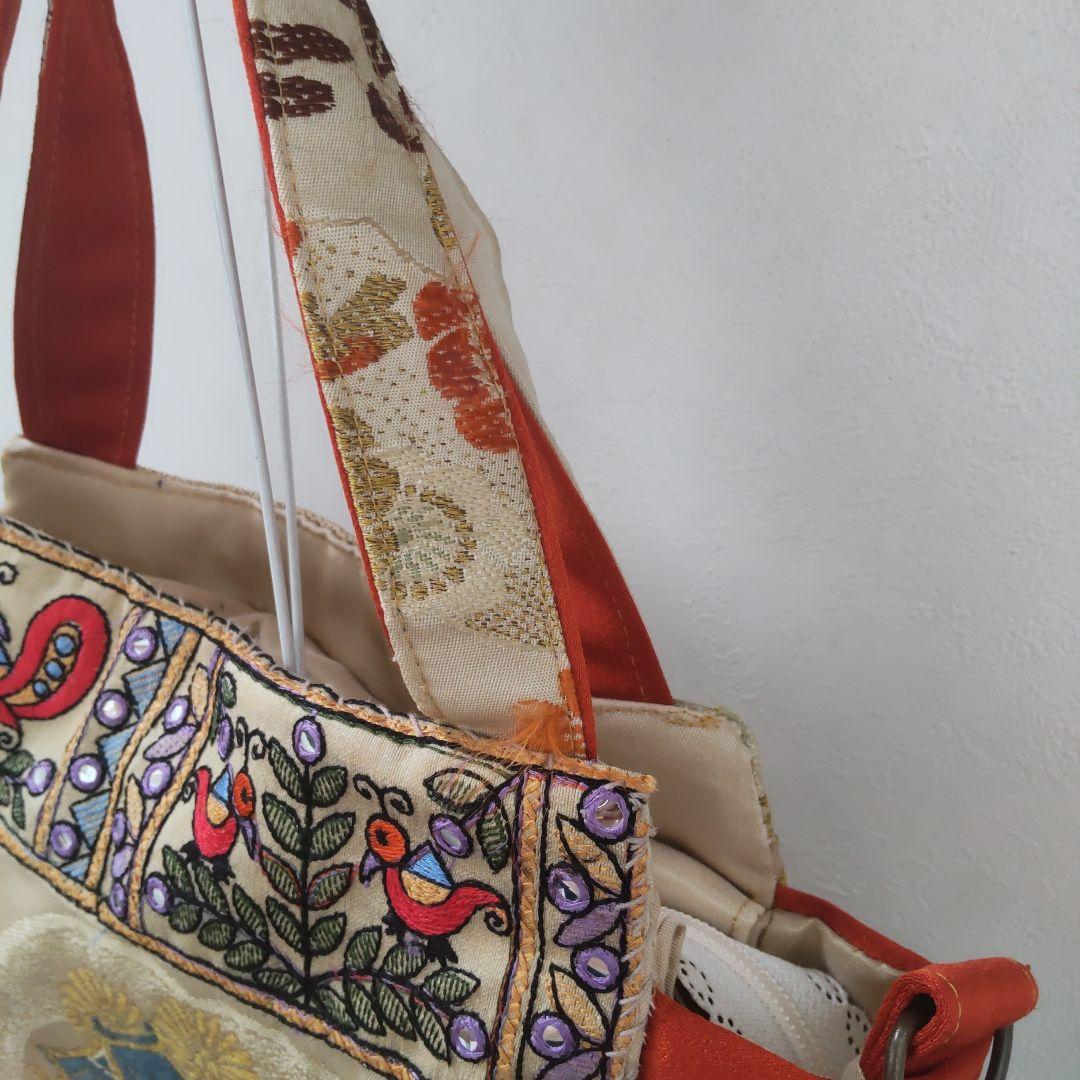 帯リメイクチューリップバッグ