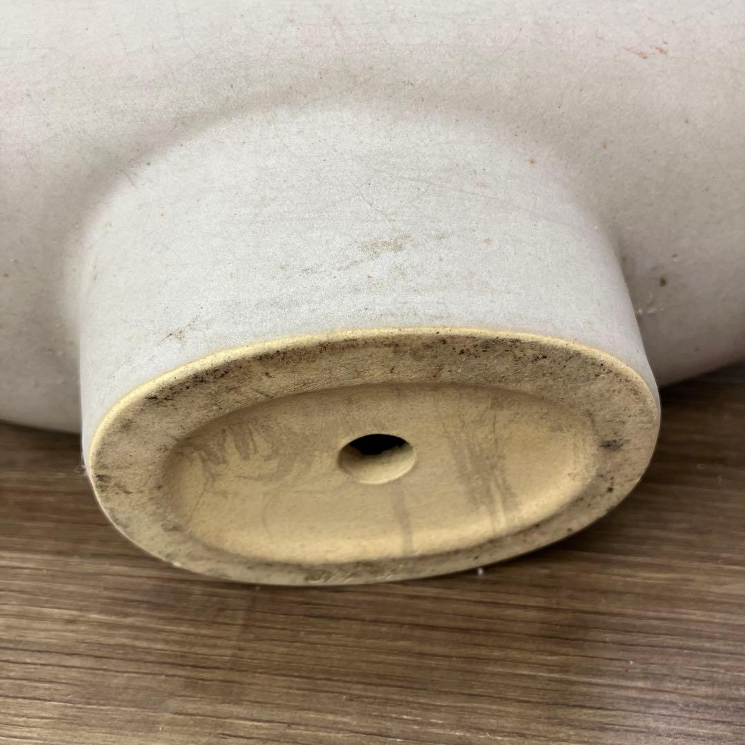 D-壁 花瓶 生け花 華道 陶器 舟形 三日月 ニュアンスカラー 貫入 花器