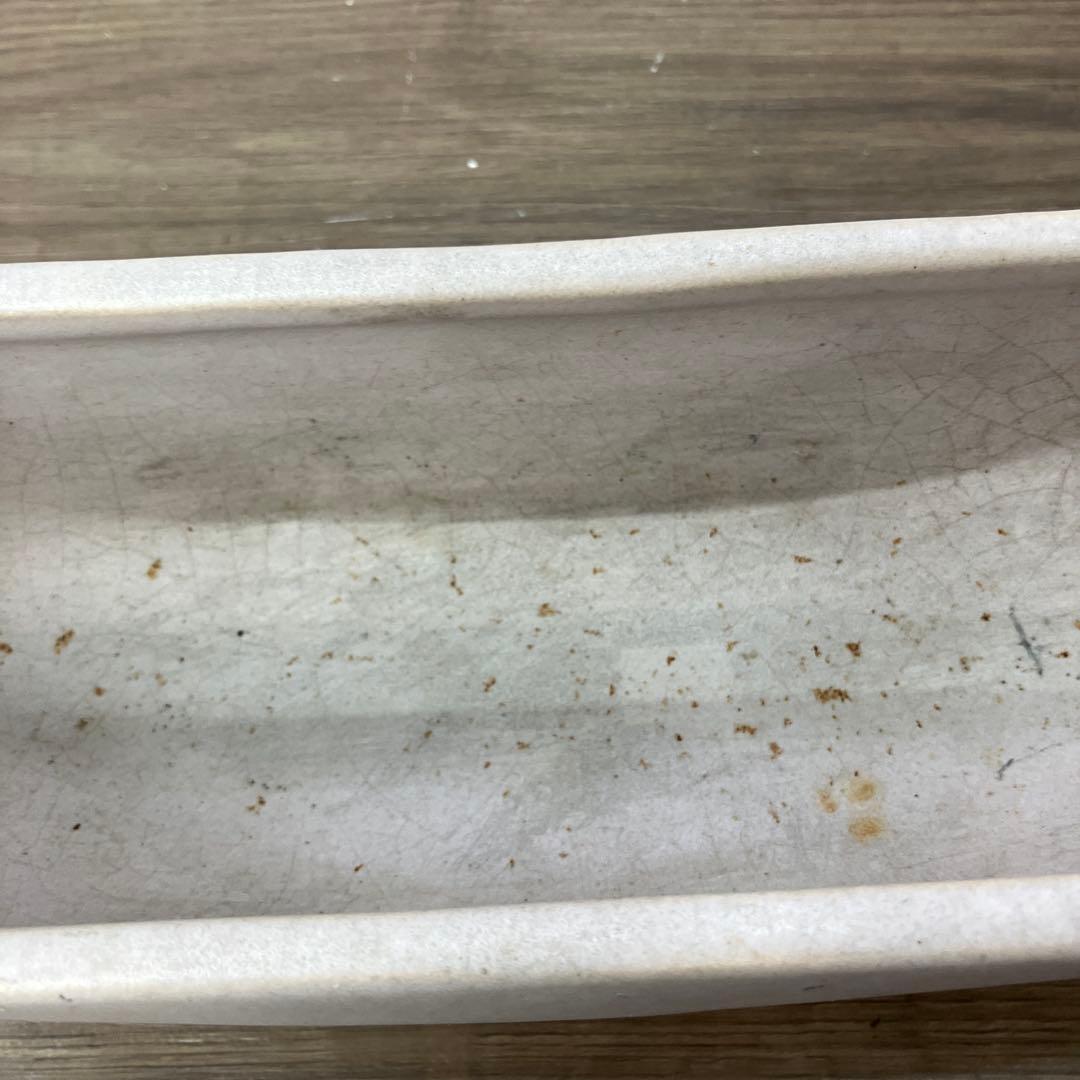 D-壁 花瓶 生け花 華道 陶器 舟形 三日月 ニュアンスカラー 貫入 花器