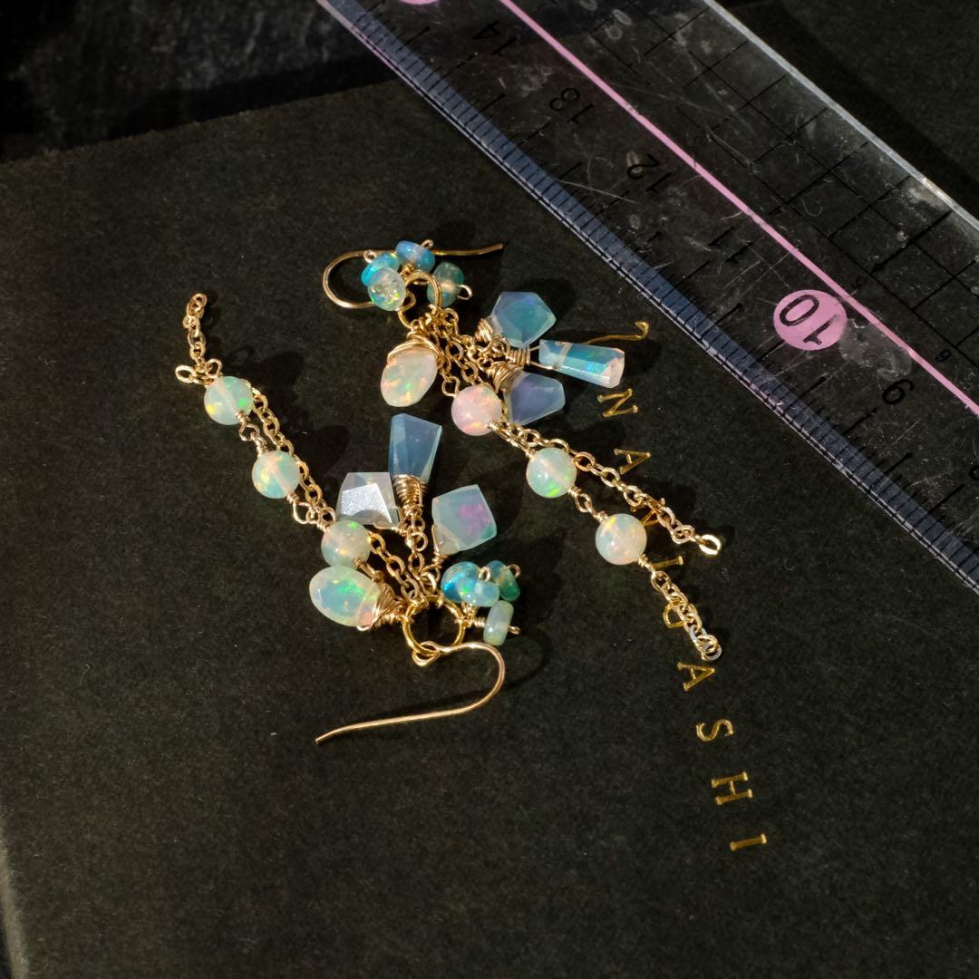 14kgfオパールミックスピアス/イヤリング