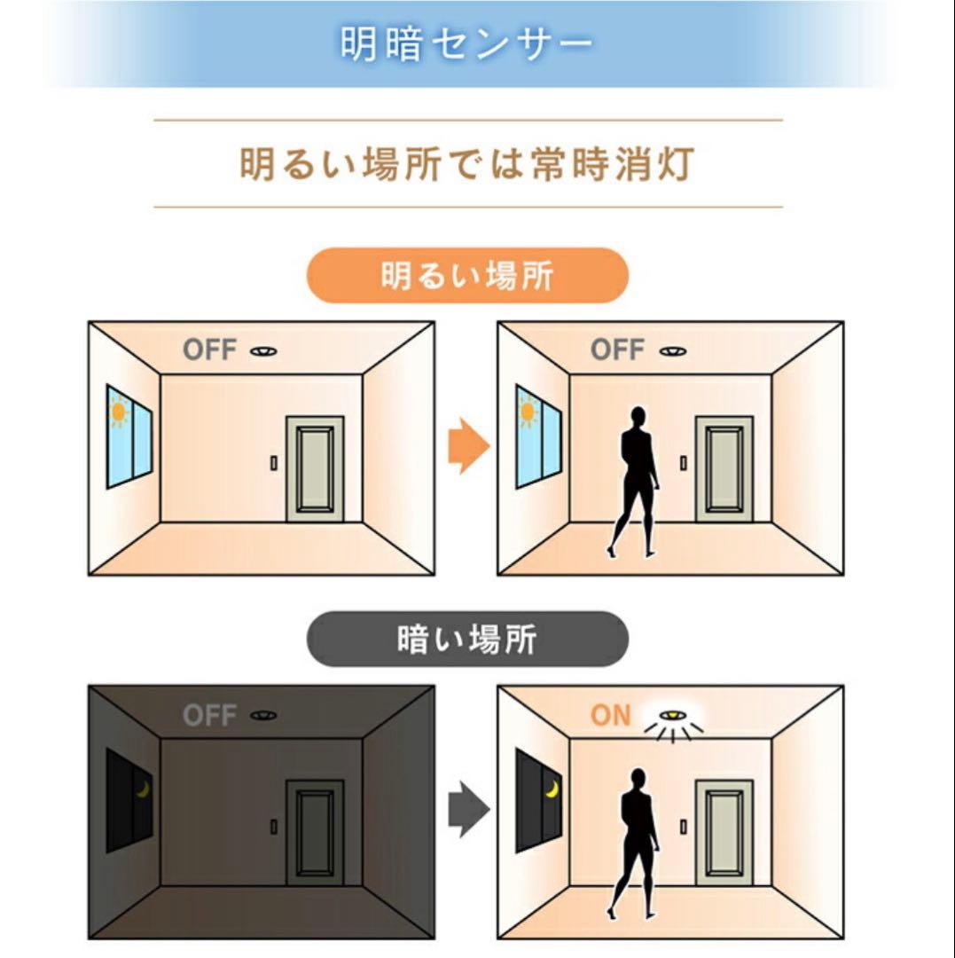 【2個セット】人感センサーIRIS OHYAMA LEDシーリングライト 電球色