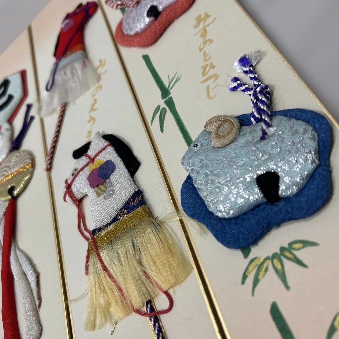 木彫の干支短冊掛　個人作家一点物（共箱）