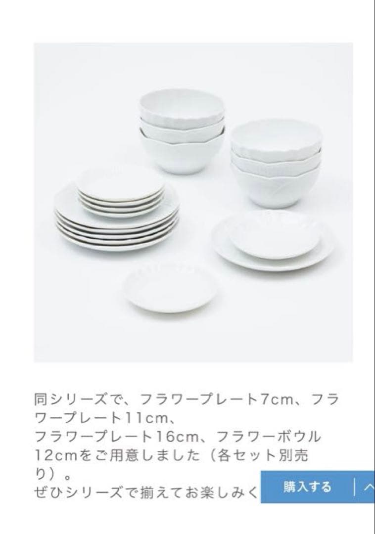 栗原はるみ　フラワーシリーズ　お皿セット