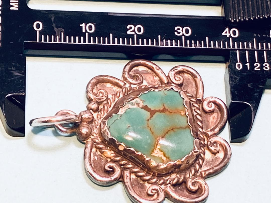 【銀製品925】ターコイズ ハンドメイド　インディアンジュエリー