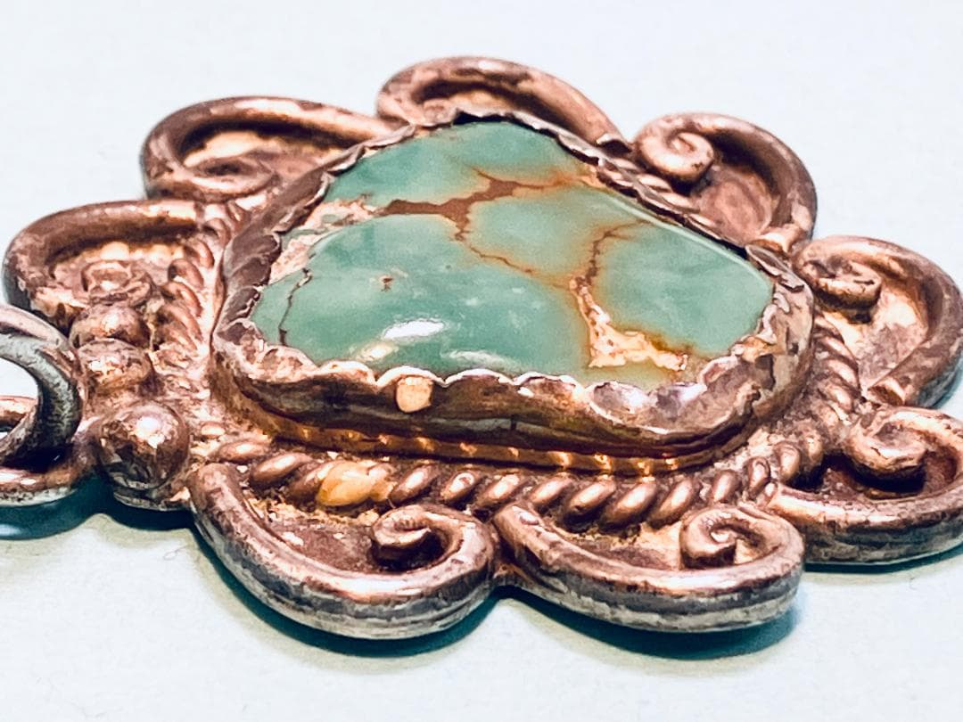 【銀製品925】ターコイズ ハンドメイド　インディアンジュエリー