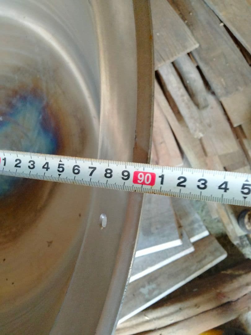 90cm 巨大 ステンレス 平釜 特大 大鍋 大釜 炊き出し 調理 器具 釜