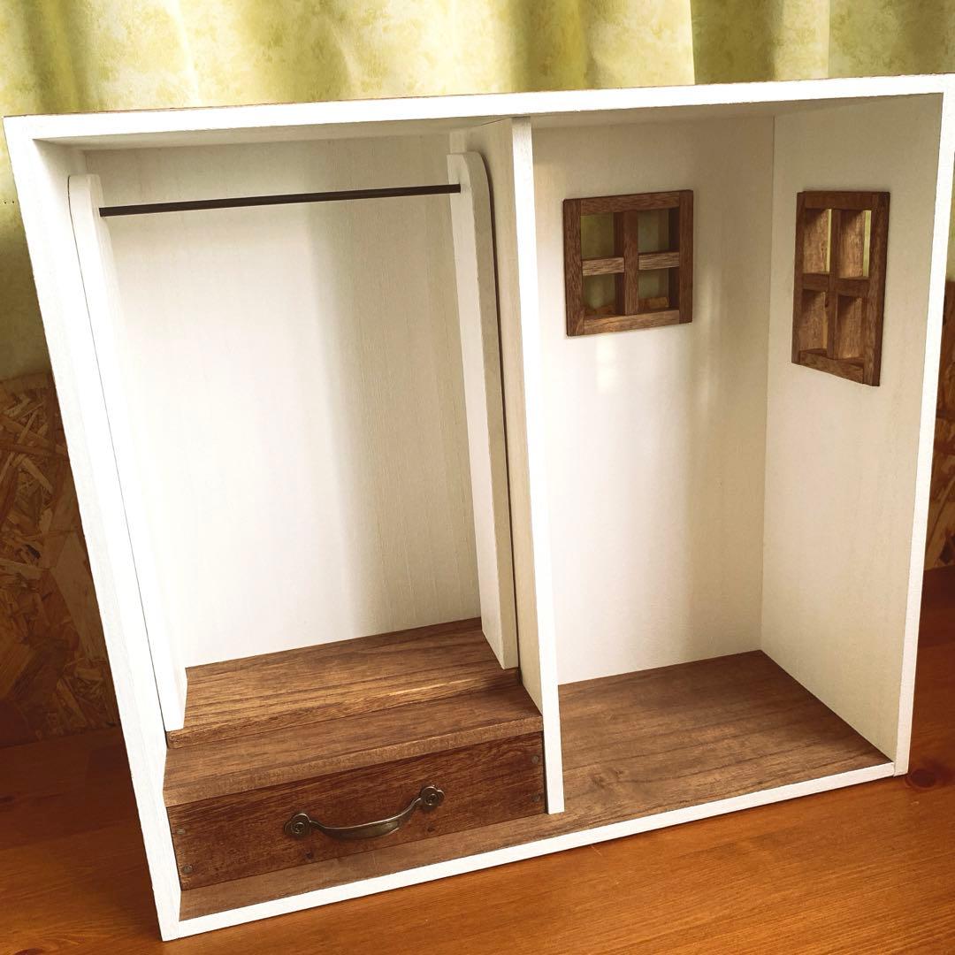 ❤︎おうち型人形用木製収納ケース　ブライス　アイシードール　パオラドール　パオラレ