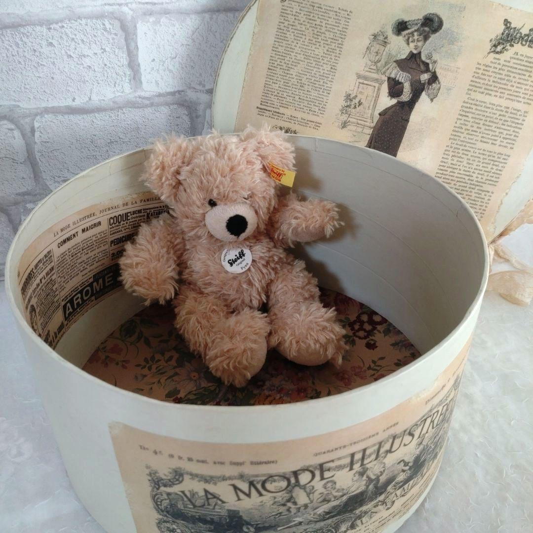 アンティーク風 小物入れ ラウンドボックス ［No.FR-0025］