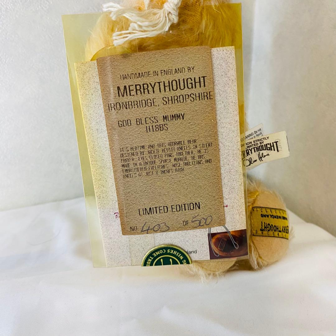 【限定品】　幸せを呼び込むテディベア MERRYTHOUGHT