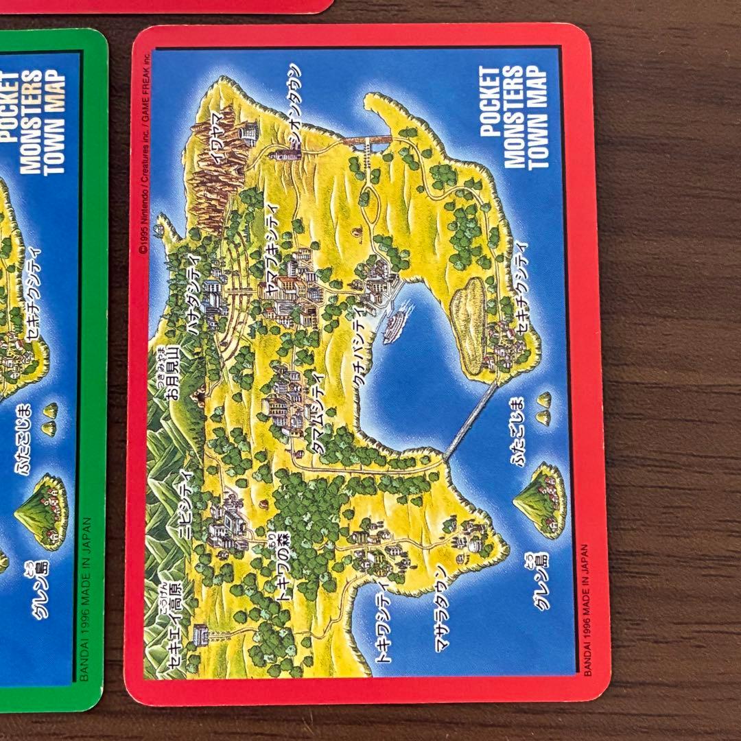 ポケモンカードダス　リザードン　フシギバナ　カメックス　タウンマップ　1996