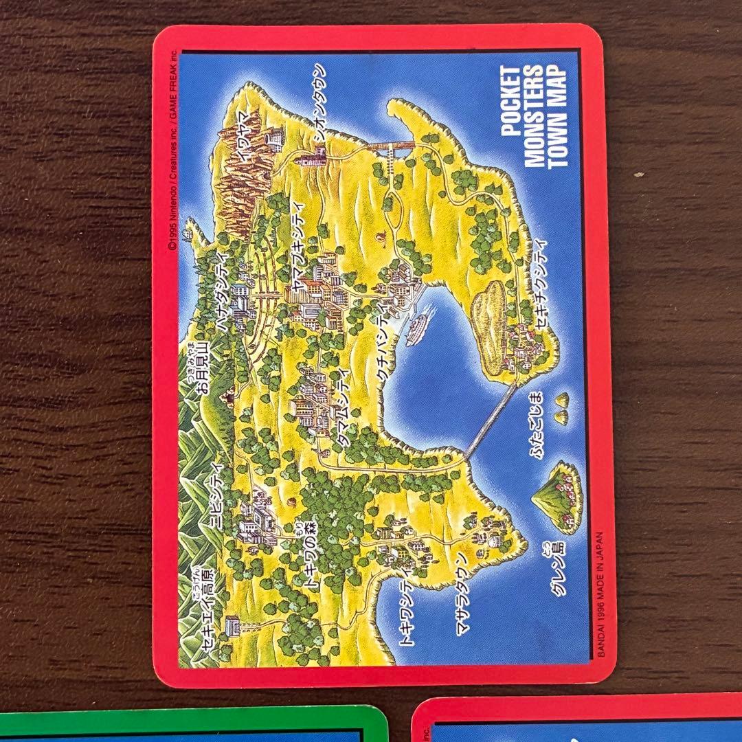 ポケモンカードダス　リザードン　フシギバナ　カメックス　タウンマップ　1996