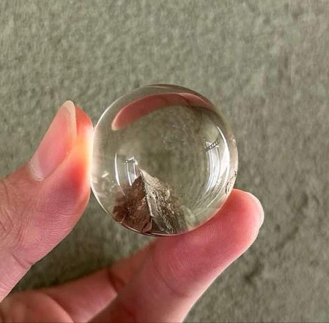 黄鉄鉱 パイライトインクォーツ 丸玉 スフィア