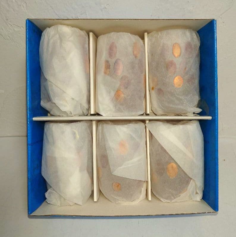 【未使用】ボヘミアクリスタ グラス6個 BOHEMIA KALI GLASS