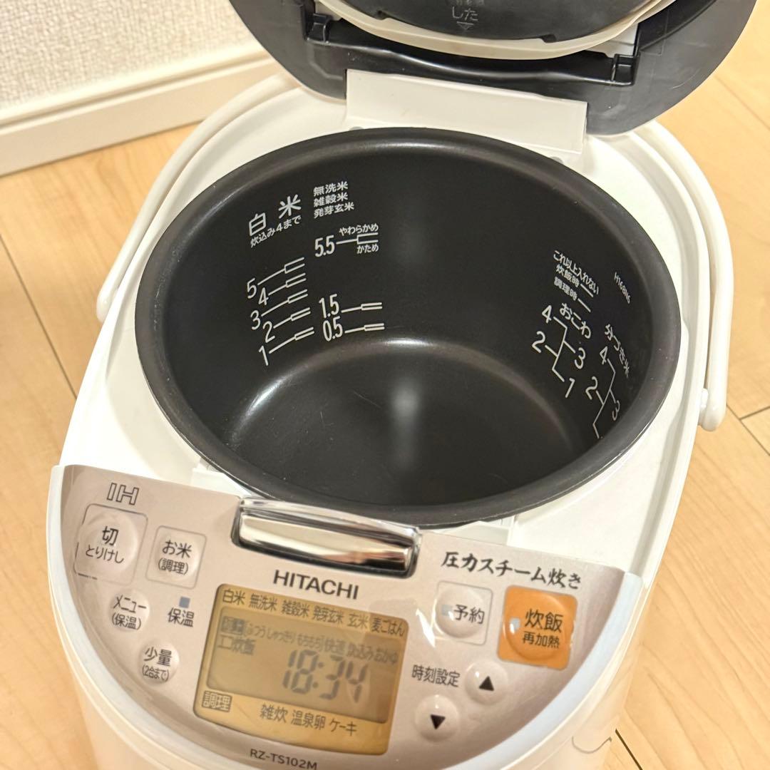 HITACHI 圧力IH炊飯器 RZ-TS102M 圧力スチーム炊き 1.0L