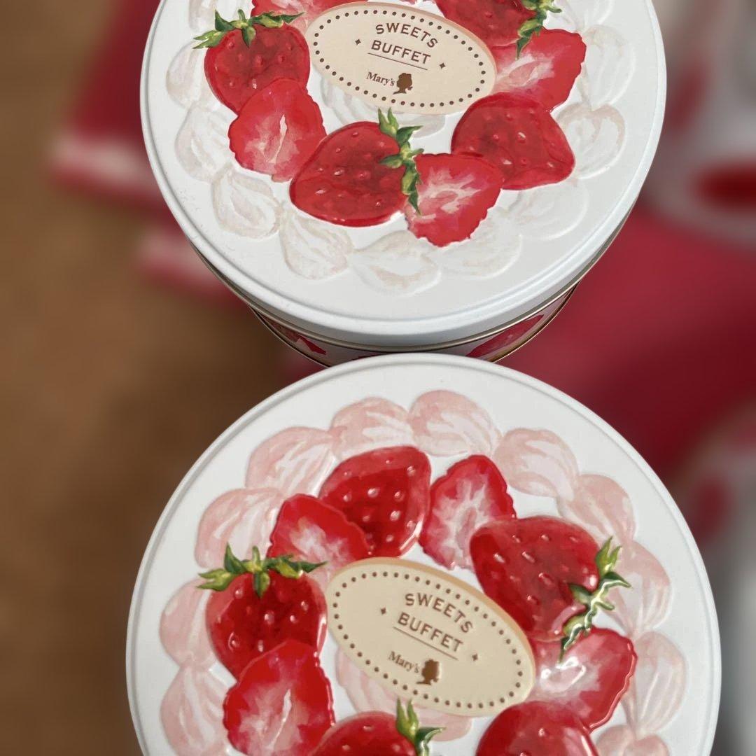 新品 メリーチョコレート スイーツビュッフェ 缶 4点 セット お菓子無し