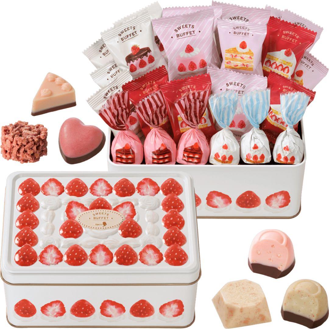 新品 メリーチョコレート スイーツビュッフェ 缶 4点 セット お菓子無し