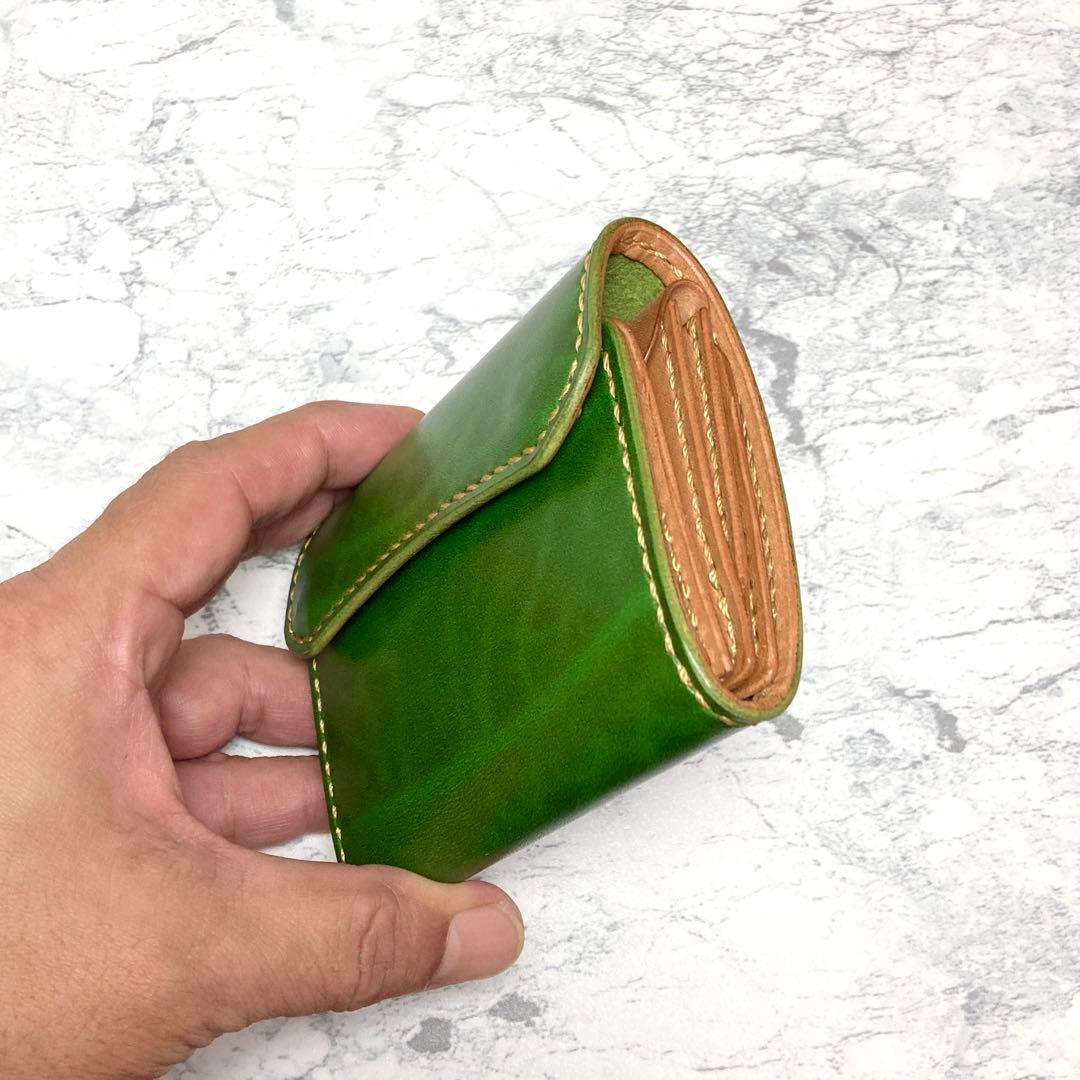 【総手縫い】ミニ財布 レザー 三つ折り財布 レディース コンパクト財布 メンズ