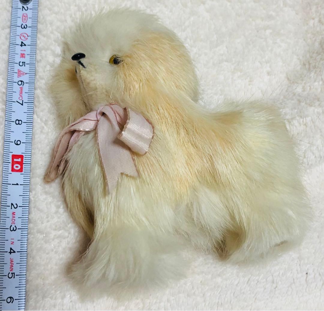 昭和レトロ　犬　ラビットファー　リアファー シーズー　ぬいぐるみ　置物