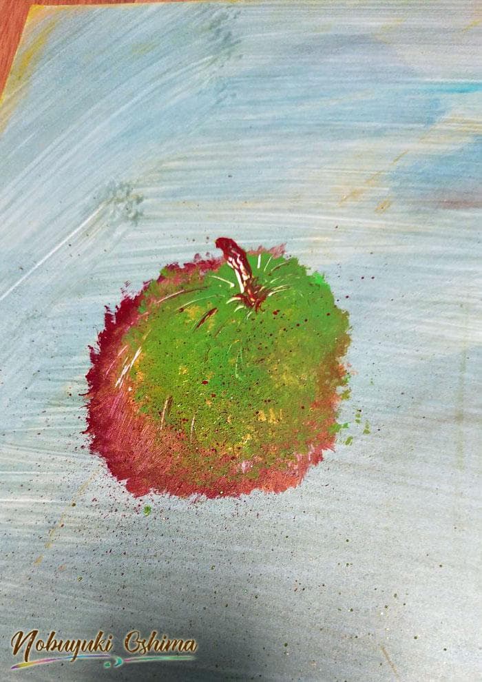 絵画★原画（1点限り）「熟れた洋梨」（アクリル水彩画 2021年11月11日作）