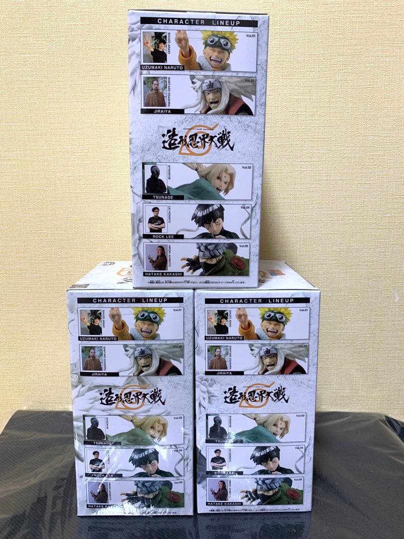 NARUTO ナルト 疾風伝 造形忍界大戦 フィギュア ロックリー、綱手、カカシ