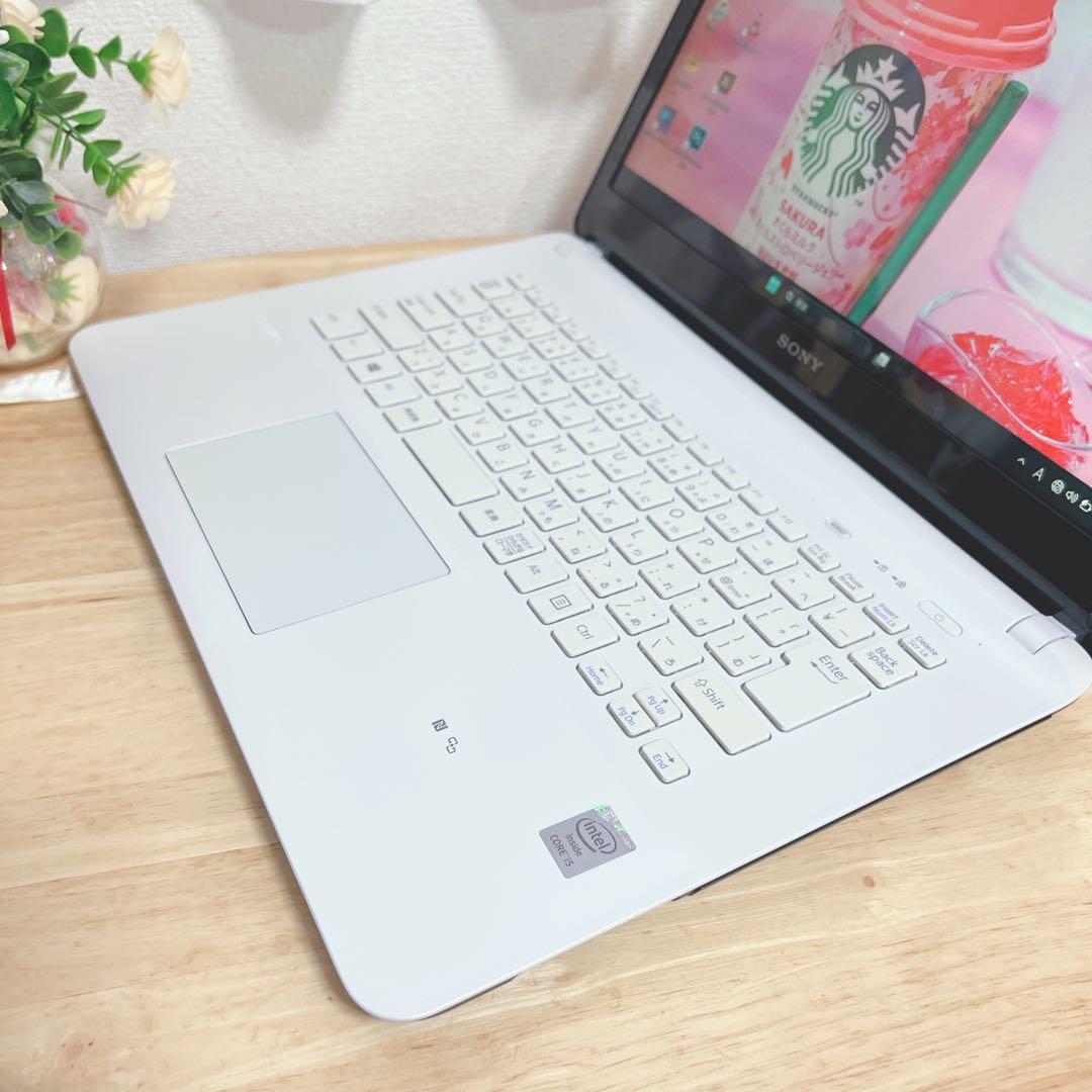 美品、ホワイト、ソニー、メモリ8G、高速SSD、win11、オフィス2021、