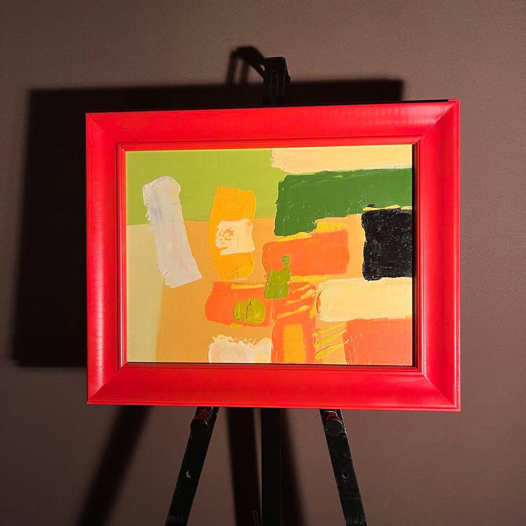 手書き油絵 ウォールアート 額付 肉筆絵画 インテリア 油彩画