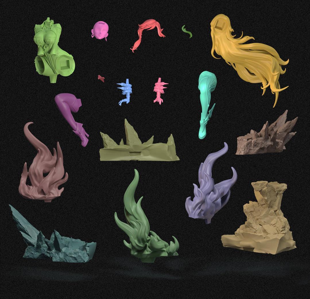 1/8　未塗装 未組立　フィギュア　ガレージキット　マーヴィカ　原神