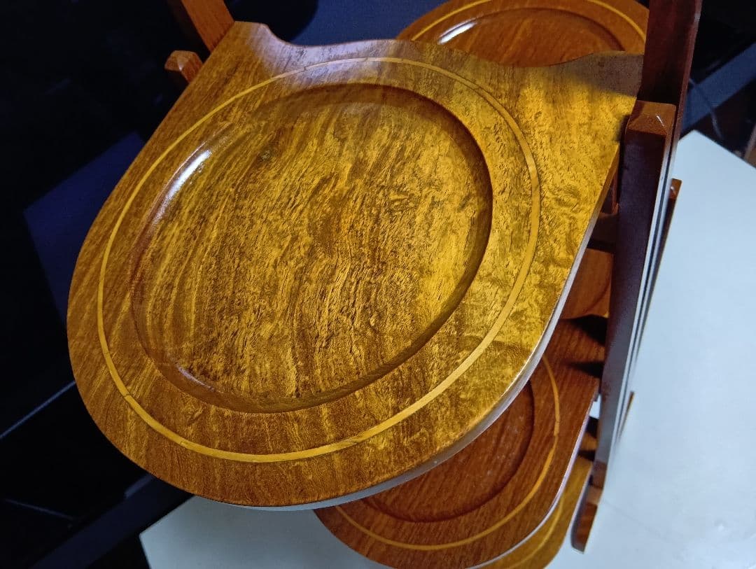 1960's　デンマーク　象嵌　チーク材　フォールディング　オープン　シェルフ