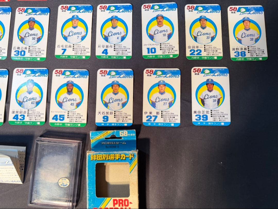 タカラ　58年版　プロ野球カードゲーム　西武ライオンズ　当時物