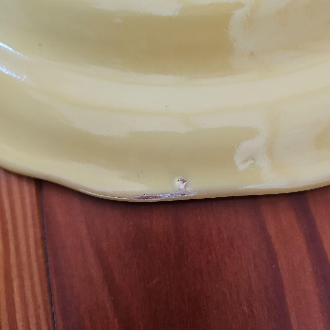 19-20世紀 南フランス 黄釉色絵輪花平皿 伊丹十三の台所