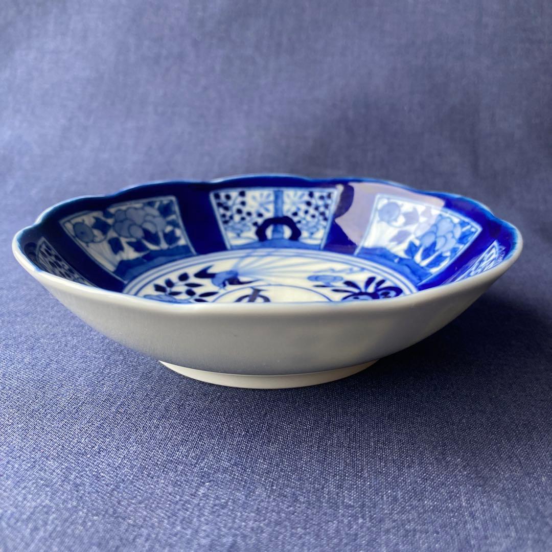 深川製磁　染付芙蓉手　VOC 平皿　深鉢