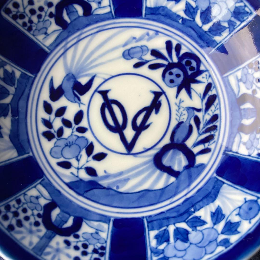 深川製磁　染付芙蓉手　VOC 平皿　深鉢