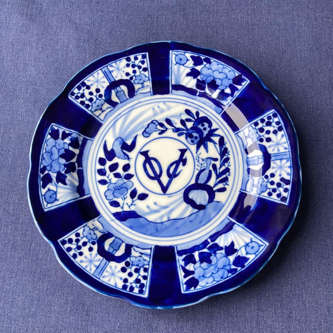 深川製磁　染付芙蓉手　VOC 平皿　深鉢